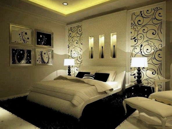 El color de las paredes del dormitorio: elige un tono base.
