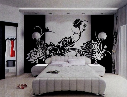Dormitorio en blanco y negro: una espectacular unidad de opuestos