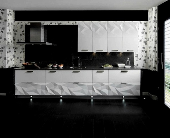 Cocina en blanco y negro: cómo equipar el interior de una cocina fotos de diseños reales