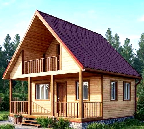 Casa de marco con sauna