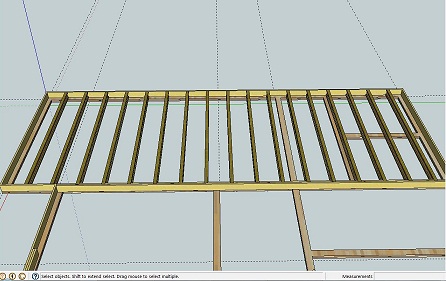 Diseño de casas de marco de madera en SketchUp