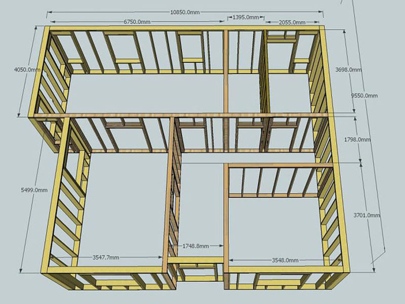 Esquema detallado de la construcción de una casa de marco con sus propias manos