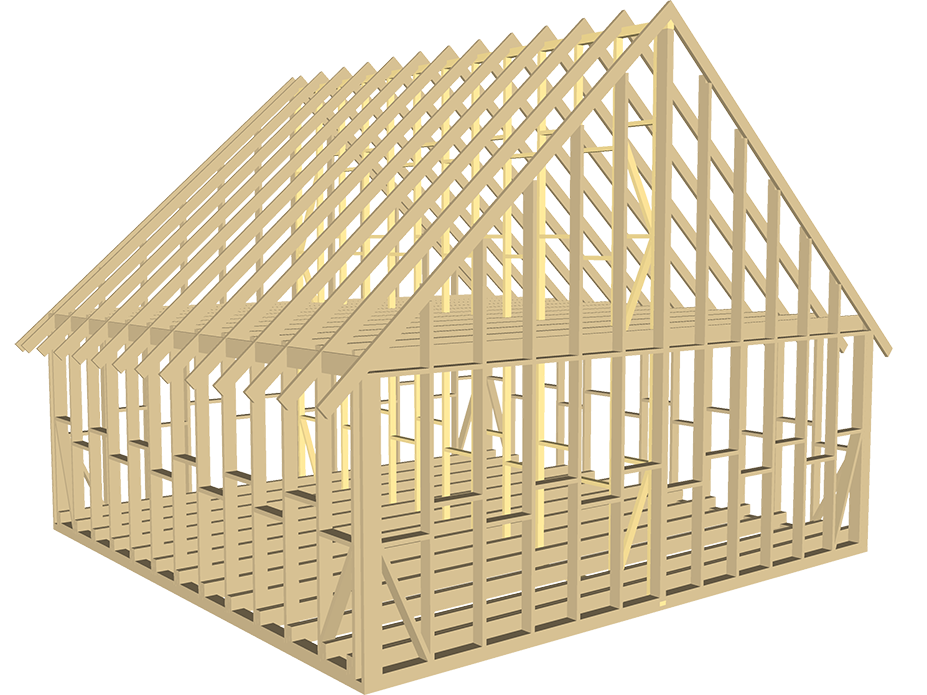 Construcción de una casa de marco 7 por 9