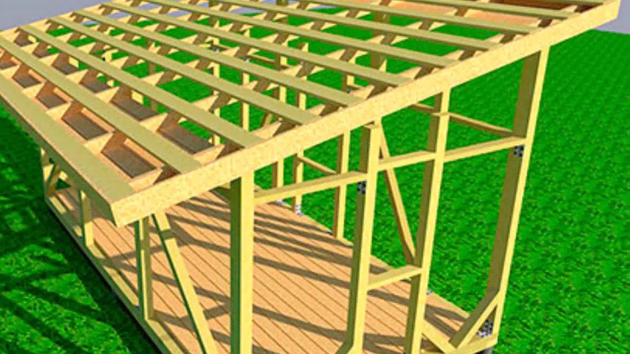 Características de las casas de marco con un techo de una sola inclinación
