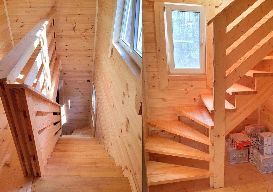 Disposición de escaleras en una casa de marco
