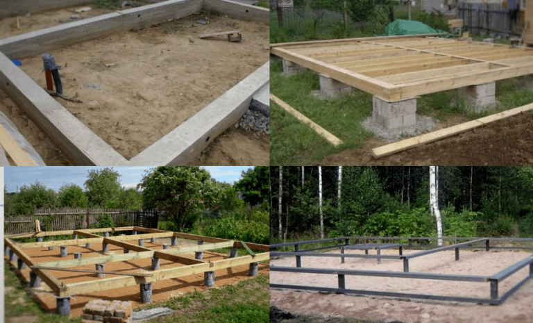 Construir una base para una casa de marco con sus propias manos