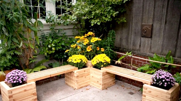 Banco de jardín hecho de madera con respaldo con sus propias manos: dibujos, dimensiones