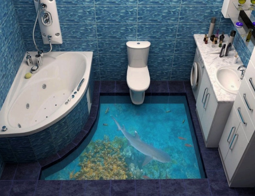 Azulejo 3d - Solución de decoración de baño
