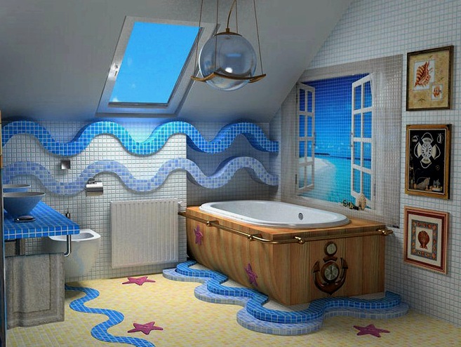 Azulejo 3d - Solución de decoración de baño