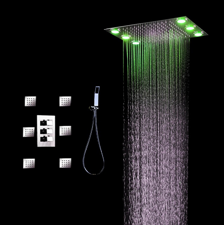 Paneles de ducha con mezclador y ducha de lluvia