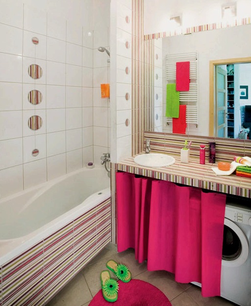 Diseño en baños de Jruschov con lavadora, mejores ideas