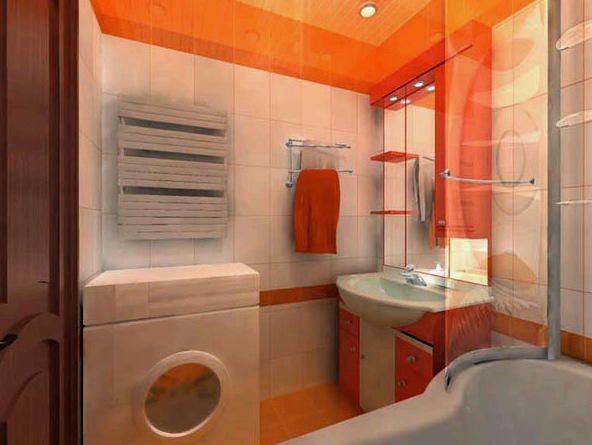 Diseño de habitación de 4 m2 con baño