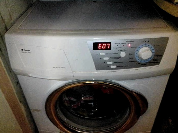 Códigos de error que muestran lavadoras, decodificación