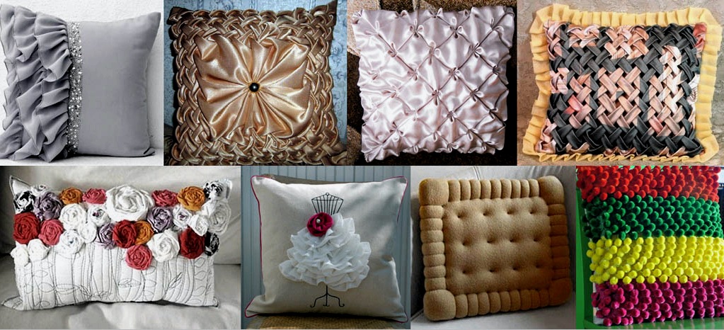 Almohadas de bricolaje: decorativas, sofá, letras, originales, especiales, sin costura.