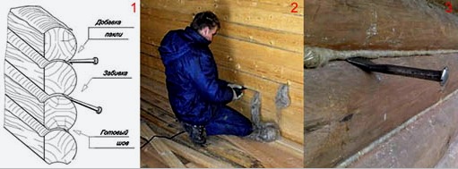 Calafateo de una casa de troncos: métodos: tradicional y moderno, tecnología de trabajo, sutilezas