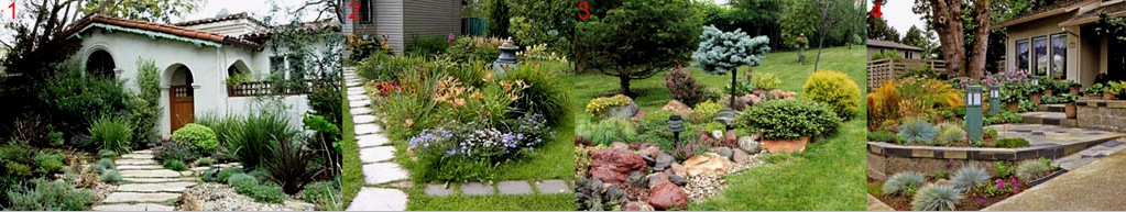 Jardín delantero: disposición y diseño adecuados de una tarjeta de visita en casa, estilos, fotos.
