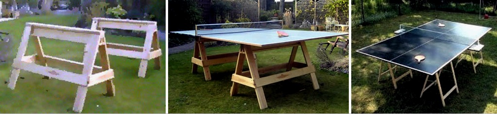 Mesa de ping-pong de bricolaje: exterior, plegable, de montaje rápido, para niños