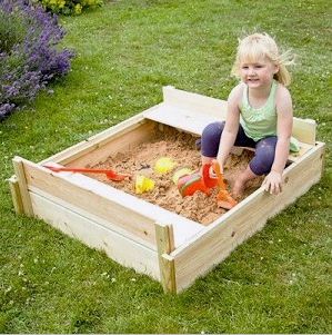 Caja de arena para niños para regalar con sus propias manos: dibujos, opciones, materiales, la elección de la arena.