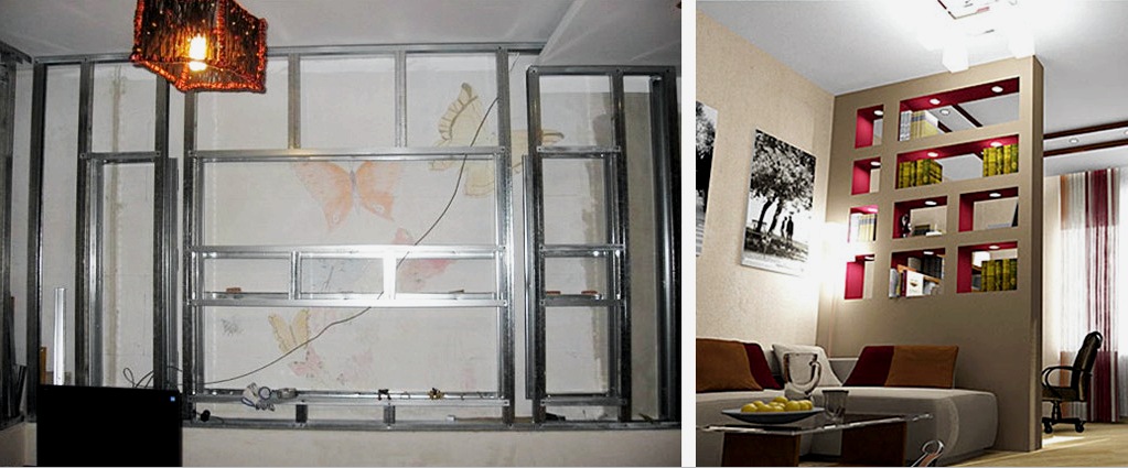 Estantes en el apartamento: pared y piso: tipos, diseños, diseño.